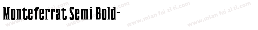Monteferrat Semi Bold字体转换